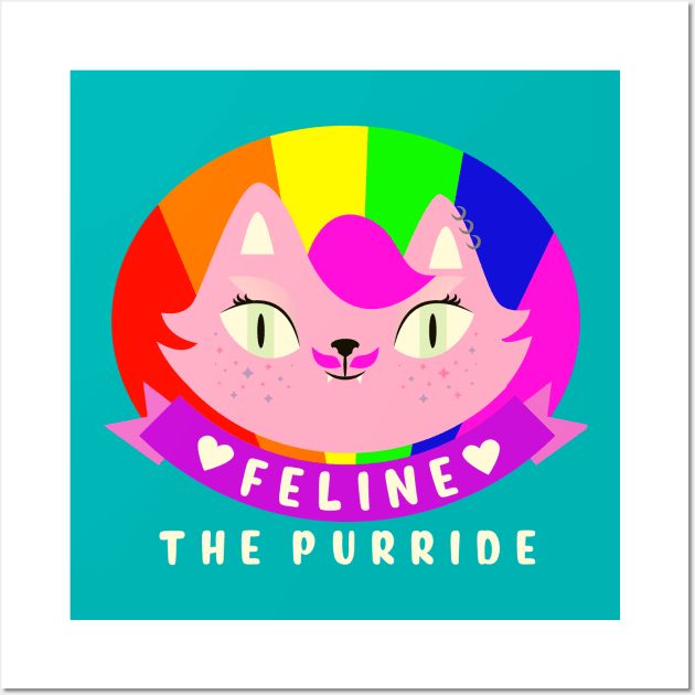 Feline The Purride Wall Art by Blood Moon Design